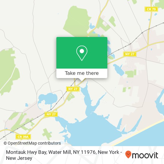 Mapa de Montauk Hwy Bay, Water Mill, NY 11976