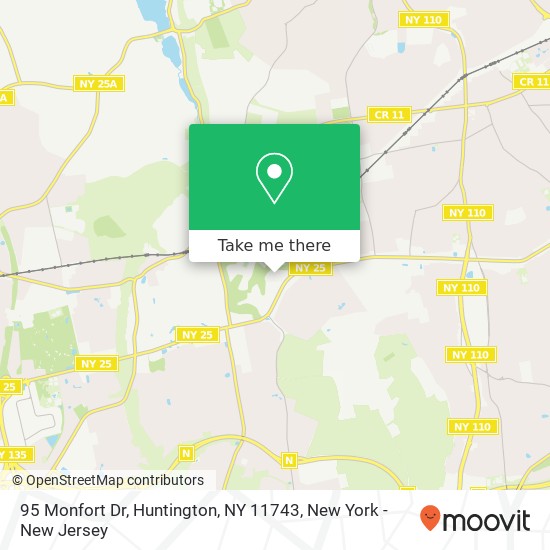 Mapa de 95 Monfort Dr, Huntington, NY 11743