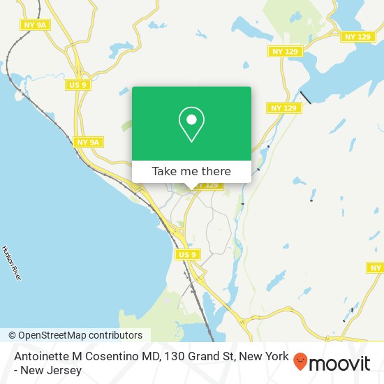 Mapa de Antoinette M Cosentino MD, 130 Grand St