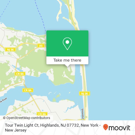 Tour Twin Light Ct, Highlands, NJ 07732 map