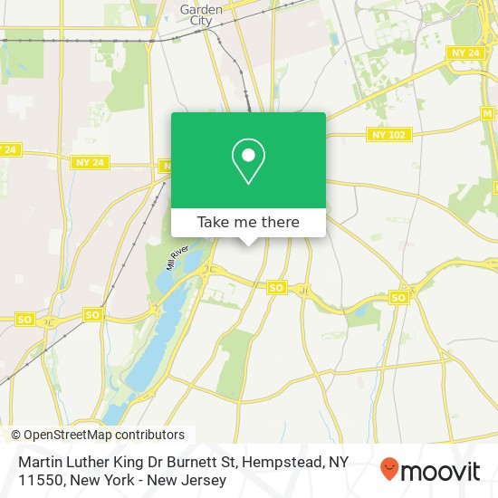 Mapa de Martin Luther King Dr Burnett St, Hempstead, NY 11550