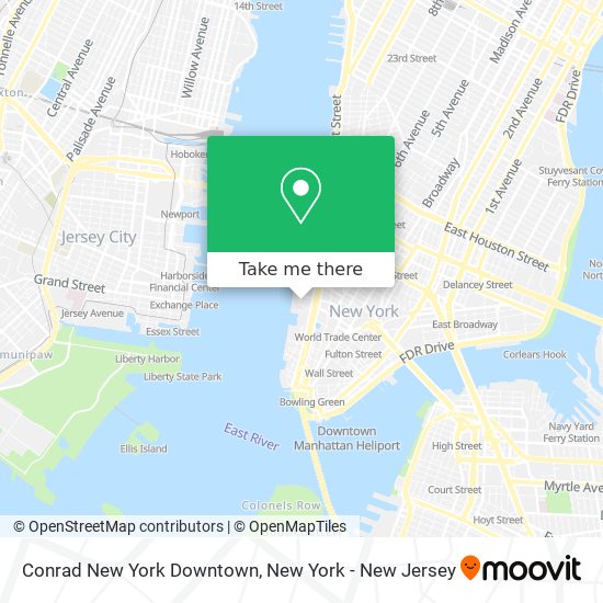 Mapa de Conrad New York Downtown