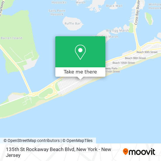 135th St Rockaway Beach Blvd map