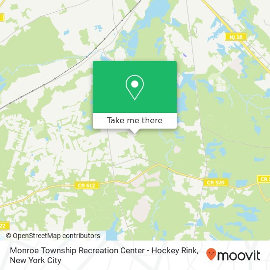 Mapa de Monroe Township Recreation Center - Hockey Rink