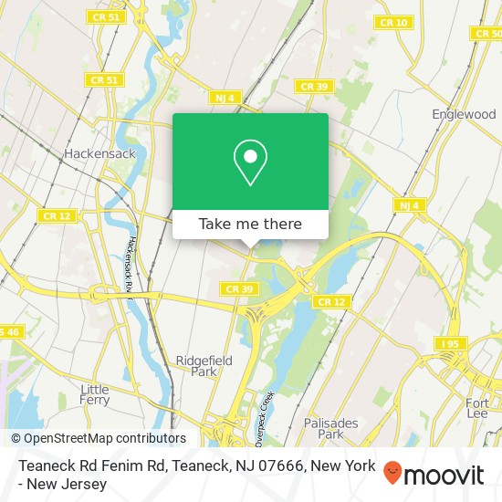 Mapa de Teaneck Rd Fenim Rd, Teaneck, NJ 07666