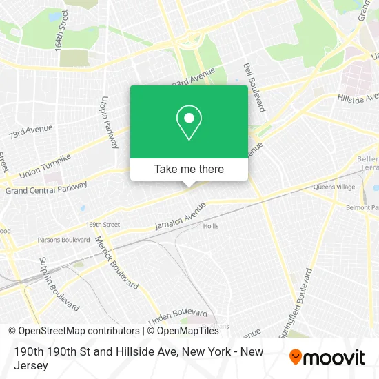 190th 190th St and Hillside Ave map