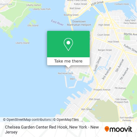Mapa de Chelsea Garden Center Red Hook