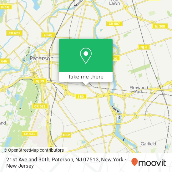 21st Ave and 30th, Paterson, NJ 07513 map