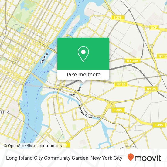 Long Island City Community Garden map