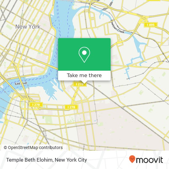 Temple Beth Elohim map
