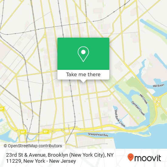 Mapa de 23rd St & Avenue, Brooklyn (New York City), NY 11229