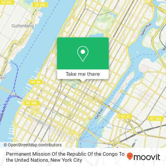 Permanent Mission Of the Republic Of the Congo To the United Nations map