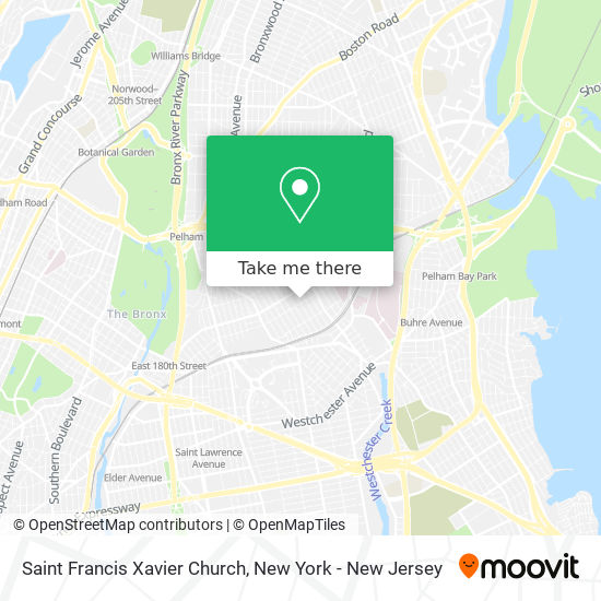 Saint Francis Xavier Church map