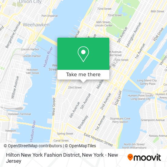 Hilton New York Fashion District map