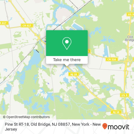 Mapa de Pine St RT-18, Old Bridge, NJ 08857