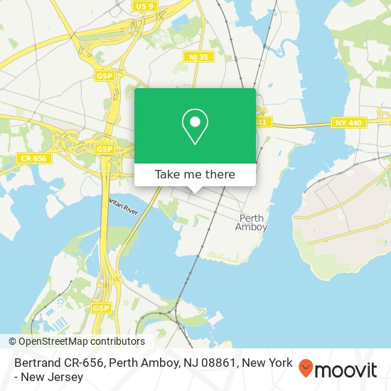 Mapa de Bertrand CR-656, Perth Amboy, NJ 08861