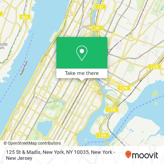 Mapa de 125 St & Madis, New York, NY 10035