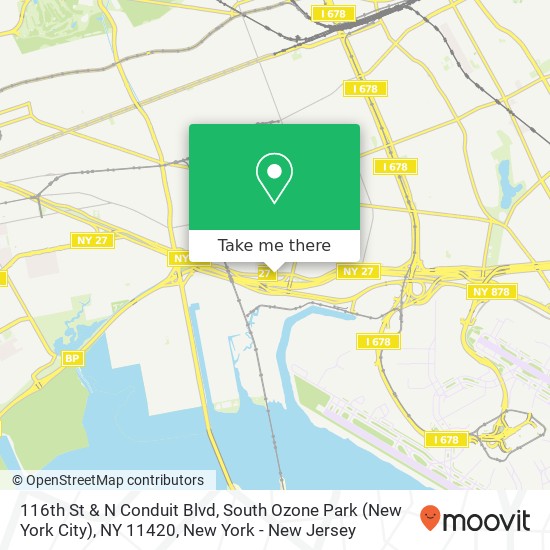 Mapa de 116th St & N Conduit Blvd, South Ozone Park (New York City), NY 11420