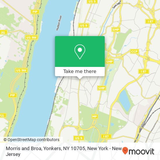 Morris and Broa, Yonkers, NY 10705 map