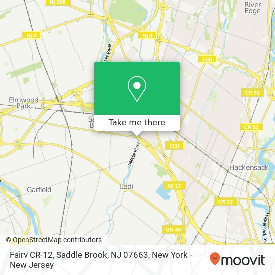 Fairv CR-12, Saddle Brook, NJ 07663 map