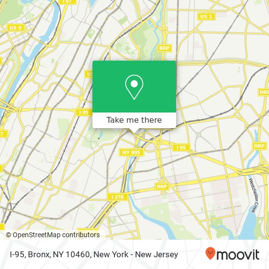 I-95, Bronx, NY 10460 map