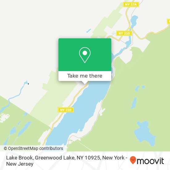 Mapa de Lake Brook, Greenwood Lake, NY 10925