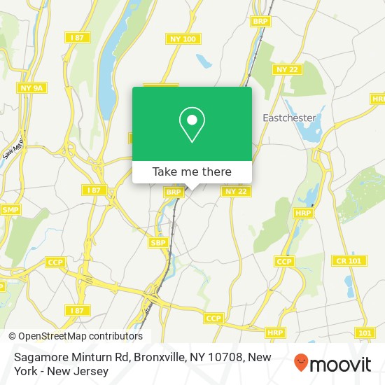 Mapa de Sagamore Minturn Rd, Bronxville, NY 10708