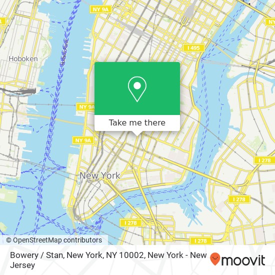 Bowery / Stan, New York, NY 10002 map