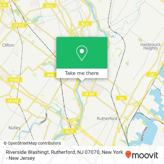 Riverside Washingt, Rutherford, NJ 07070 map