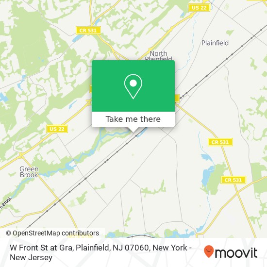 Mapa de W Front St at Gra, Plainfield, NJ 07060