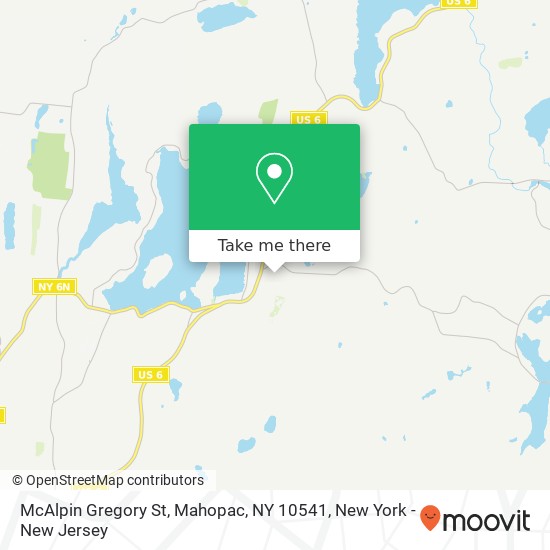 Mapa de McAlpin Gregory St, Mahopac, NY 10541