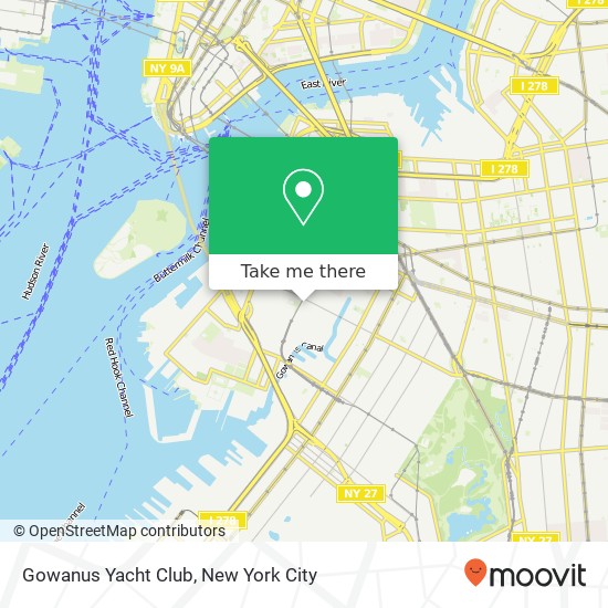 Gowanus Yacht Club map