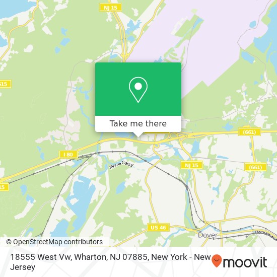 Mapa de 18555 West Vw, Wharton, NJ 07885