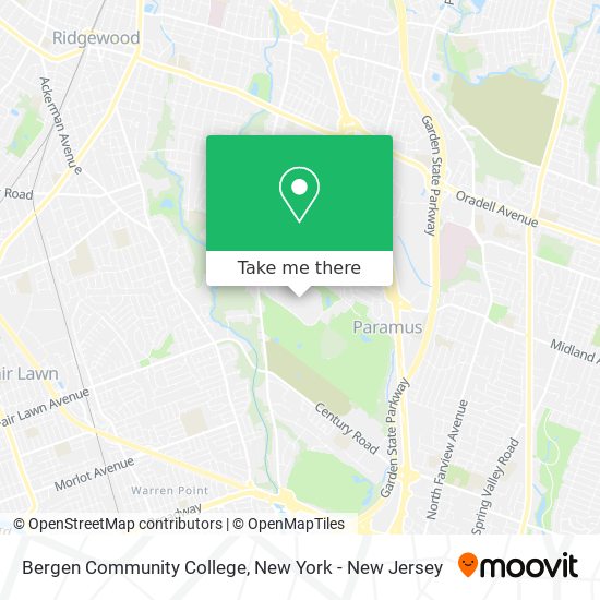 Mapa de Bergen Community College