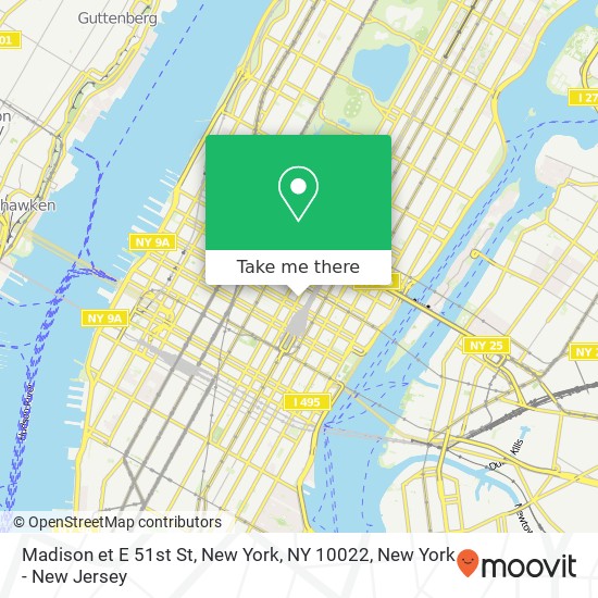 Mapa de Madison et E 51st St, New York, NY 10022