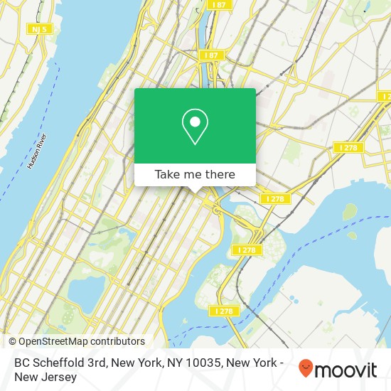 BC Scheffold 3rd, New York, NY 10035 map