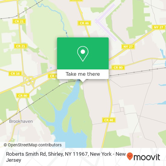 Mapa de Roberts Smith Rd, Shirley, NY 11967