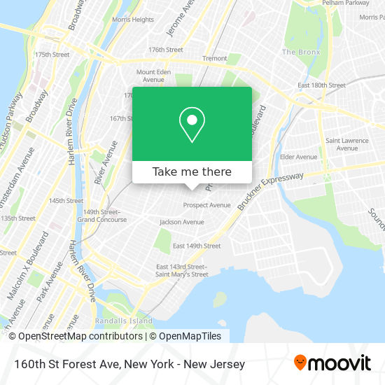 Mapa de 160th St Forest Ave