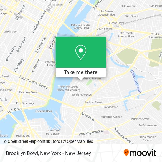 Brooklyn Bowl map