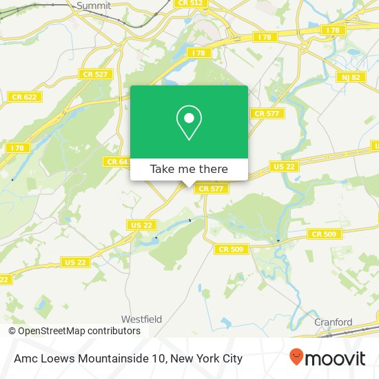 Mapa de Amc Loews Mountainside 10