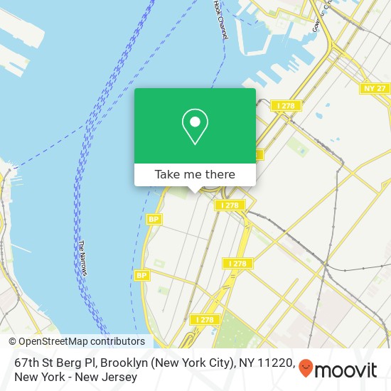67th St Berg Pl, Brooklyn (New York City), NY 11220 map