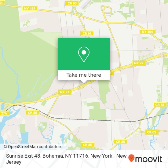 Mapa de Sunrise Exit 48, Bohemia, NY 11716