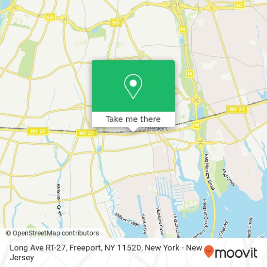 Mapa de Long Ave RT-27, Freeport, NY 11520