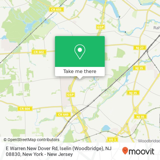 E Warren New Dover Rd, Iselin (Woodbridge), NJ 08830 map