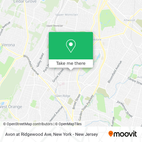 Avon at Ridgewood Ave map