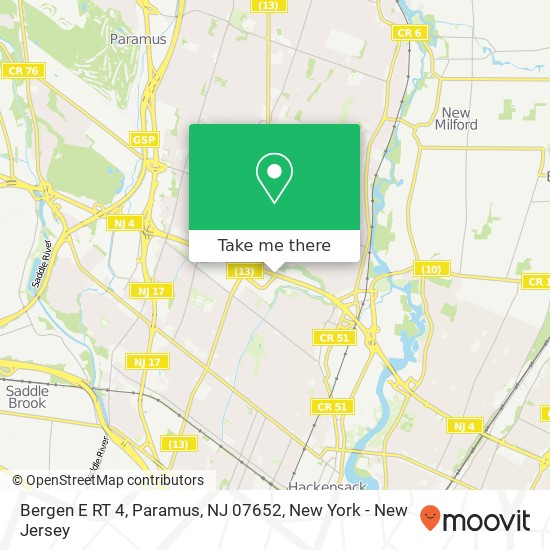 Bergen E RT 4, Paramus, NJ 07652 map