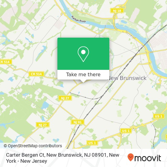 Carter Bergen Ct, New Brunswick, NJ 08901 map