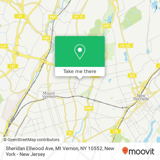 Sheridan Ellwood Ave, Mt Vernon, NY 10552 map