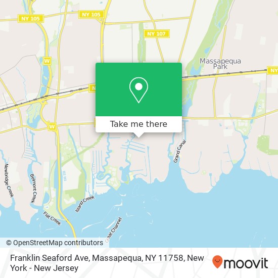 Mapa de Franklin Seaford Ave, Massapequa, NY 11758