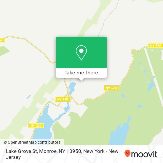 Mapa de Lake Grove St, Monroe, NY 10950